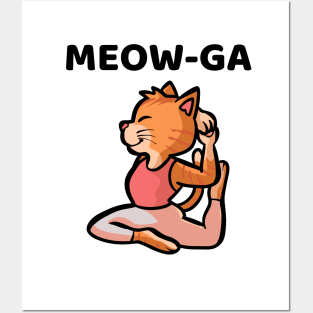 Meow-Ga Yoga Cat Mom Posters and Art